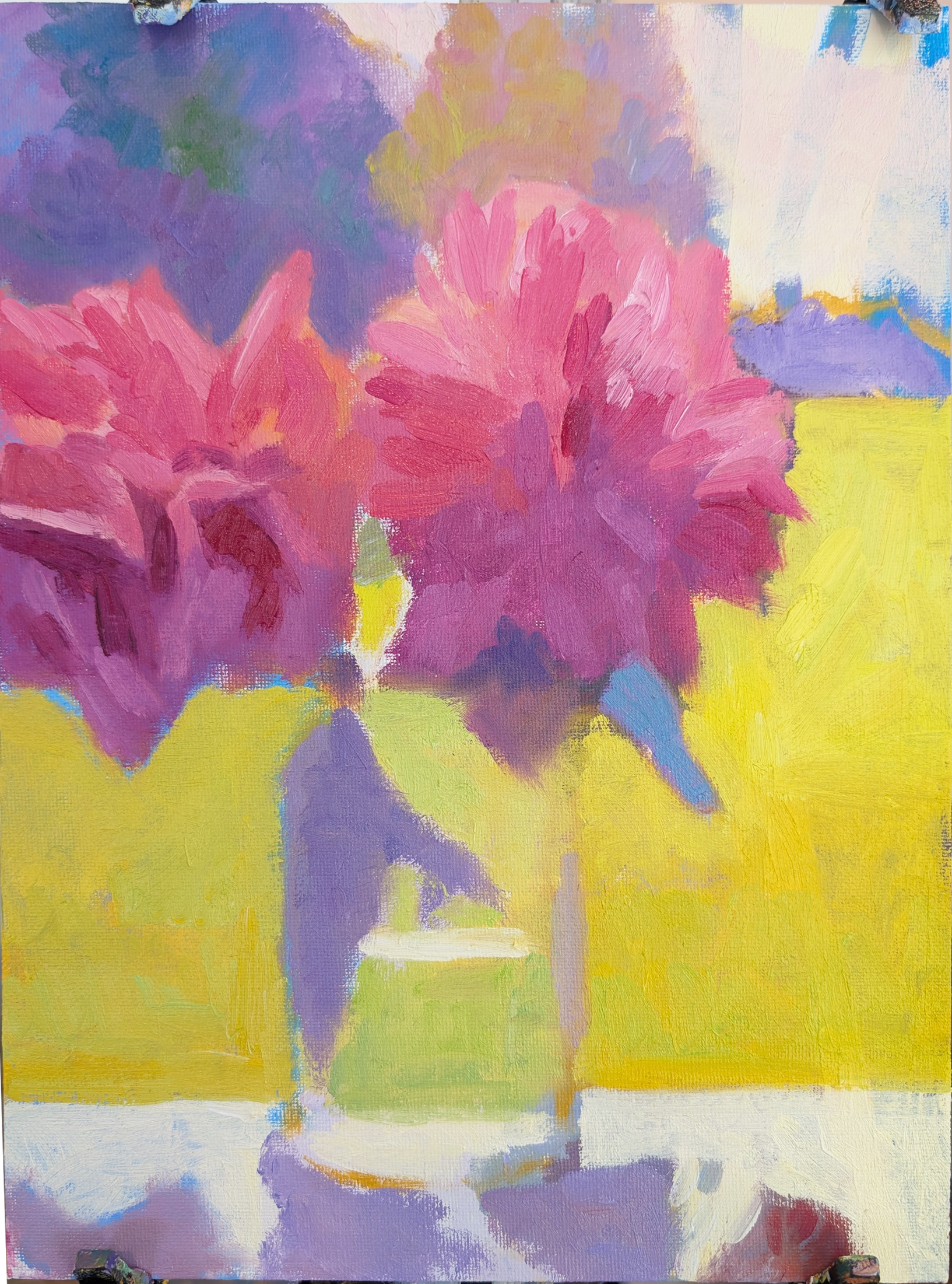 Peony Start First Notes Plein Air Still Life