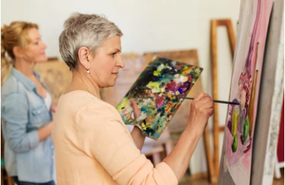 retired professional learning to paint